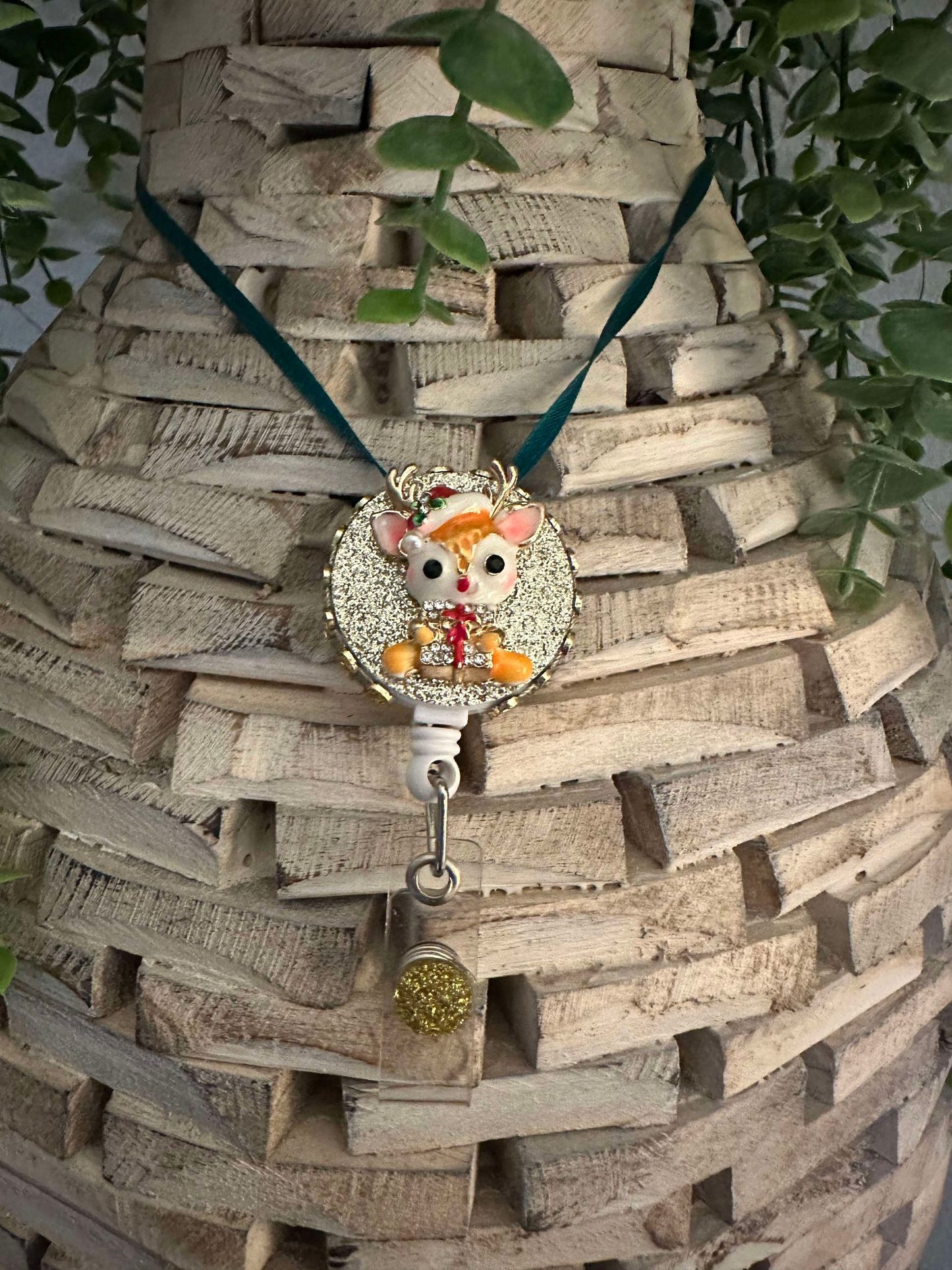 Reindeer Retractable Badge Reel