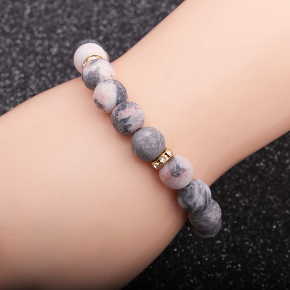 Healing Bracelet For Women Anxiety Crystal Bracelet Chakra Beaded Bracelets Rose Quartz Crystals And Healing Stones Jewelry Yoga Bead Bracelet Calming Stretch Bracelet Stress Relief Gifts For Women