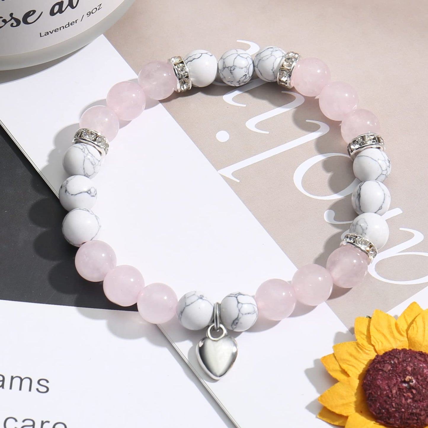 jewelrycard 13-60 Birthday Gifts for Women Girls, Natural Stone Bracelet for Women, 13 16 21 40 50 Year old Gifts for Daughter Mom Gradma