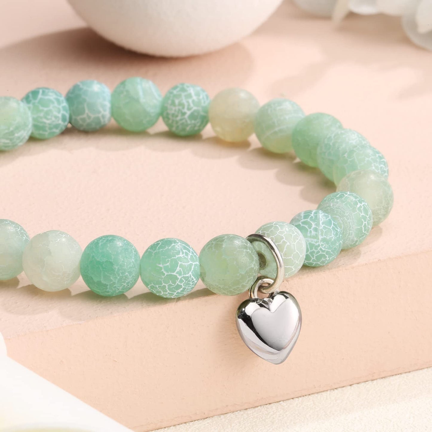 jewelrycard 13-60 Birthday Gifts for Women Girls, Natural Stone Bracelet for Women, 13 16 21 40 50 Year old Gifts for Daughter Mom Gradma