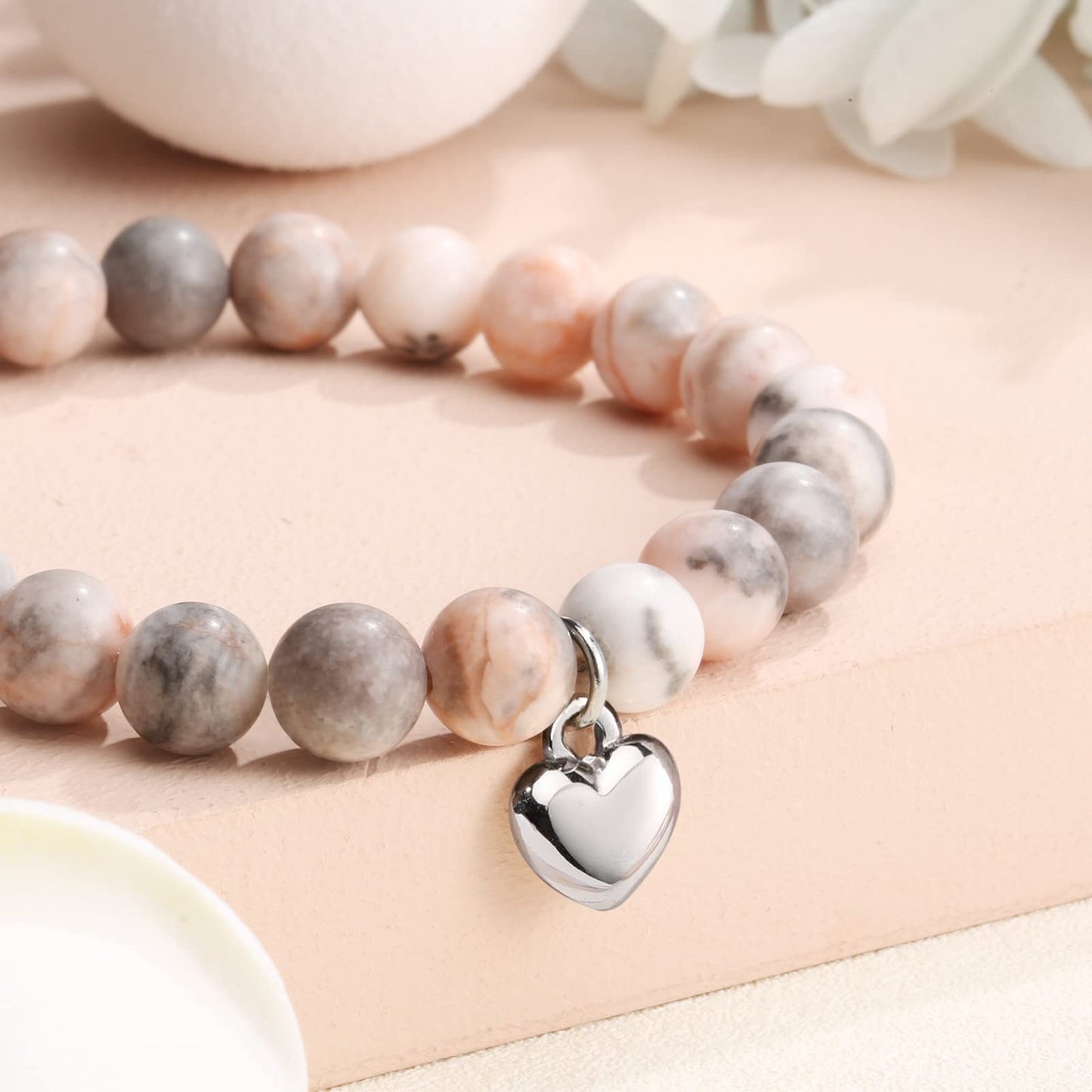 jewelrycard 13-60 Birthday Gifts for Women Girls, Natural Stone Bracelet for Women, 13 16 21 40 50 Year old Gifts for Daughter Mom Gradma