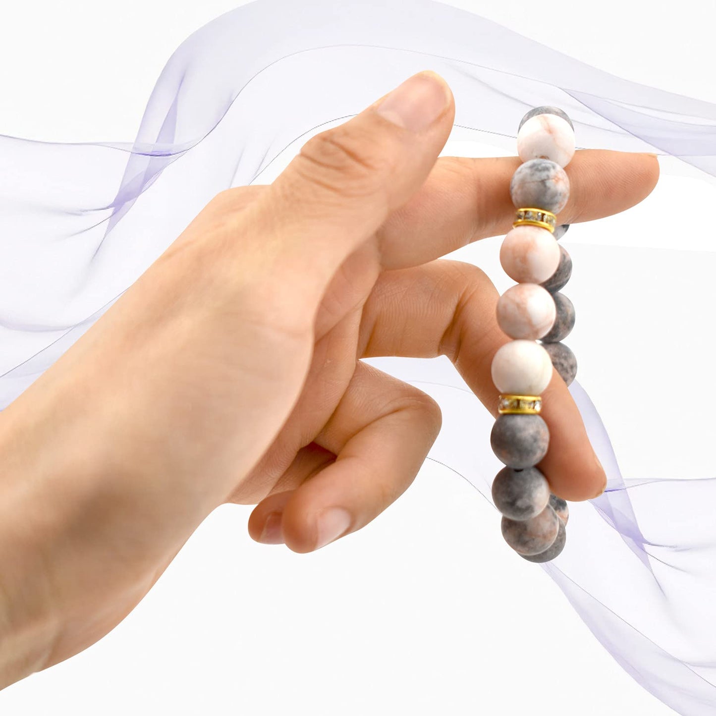 Healing Bracelet For Women Anxiety Crystal Bracelet Chakra Beaded Bracelets Rose Quartz Crystals And Healing Stones Jewelry Yoga Bead Bracelet Calming Stretch Bracelet Stress Relief Gifts For Women