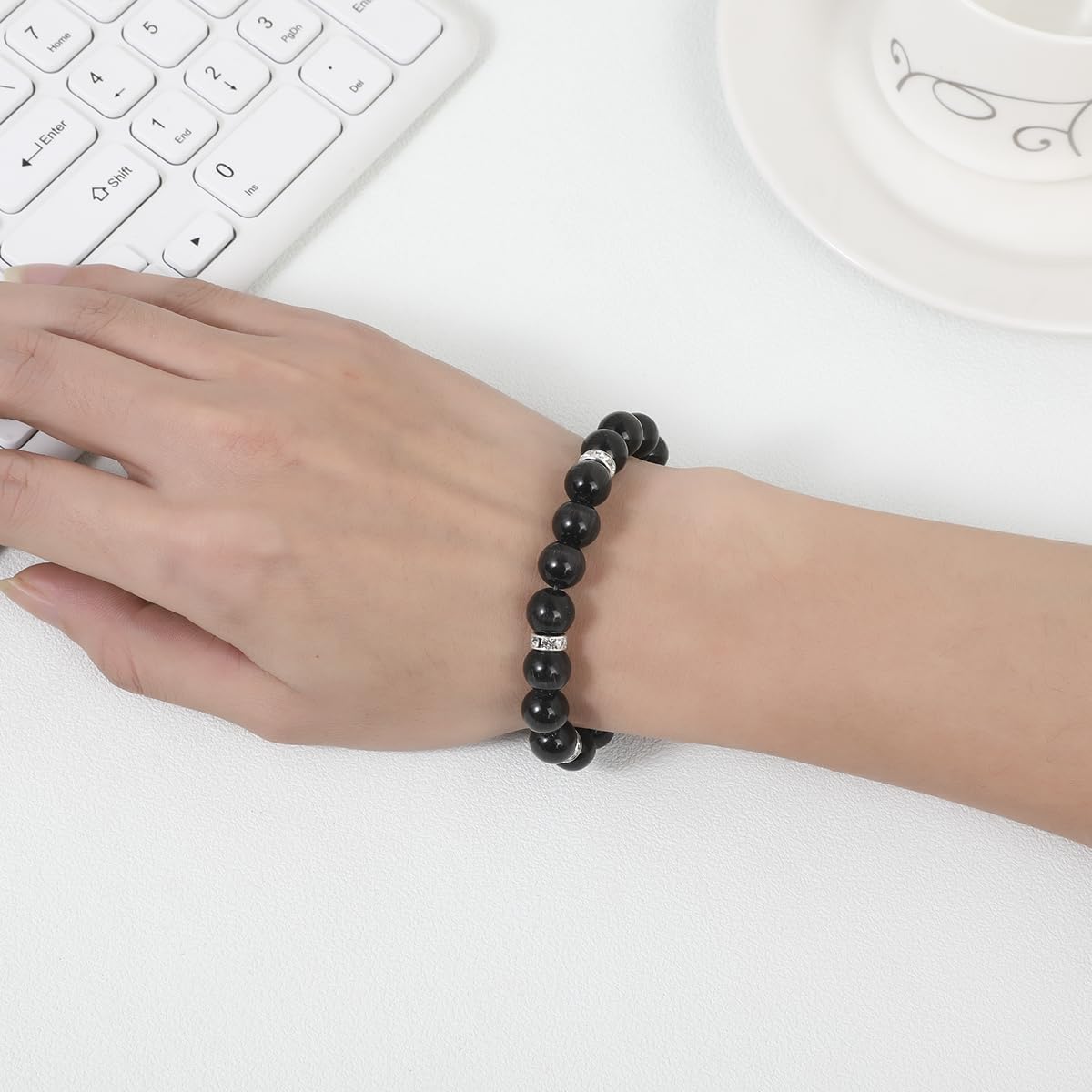 Healing Bracelet For Women Anxiety Crystal Bracelet Chakra Beaded Bracelets Rose Quartz Crystals And Healing Stones Jewelry Yoga Bead Bracelet Calming Stretch Bracelet Stress Relief Gifts For Women