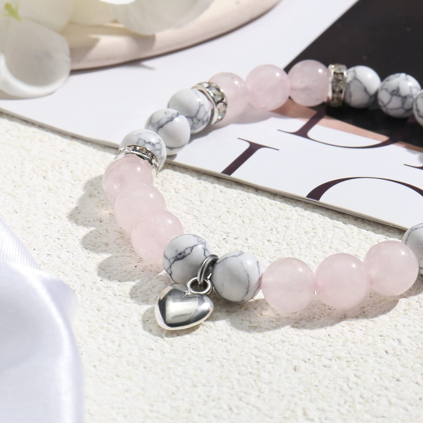 jewelrycard 13-60 Birthday Gifts for Women Girls, Natural Stone Bracelet for Women, 13 16 21 40 50 Year old Gifts for Daughter Mom Gradma