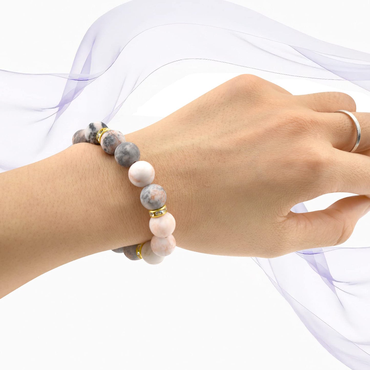 Healing Bracelet For Women Anxiety Crystal Bracelet Chakra Beaded Bracelets Rose Quartz Crystals And Healing Stones Jewelry Yoga Bead Bracelet Calming Stretch Bracelet Stress Relief Gifts For Women