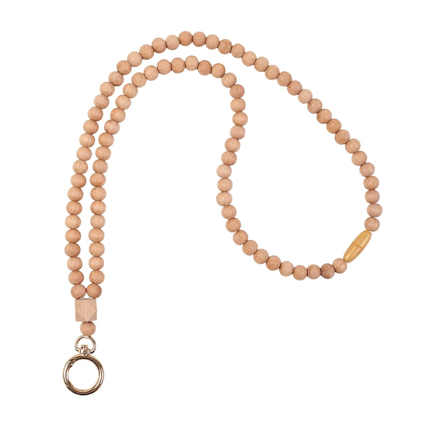 Rainbow Wood Beaded Lanyards for Id Badges Holder, Teacher Breakaway Mental Health Matters Lanyard for Keys Cute Boho Neck Keychain Id Lanyard for Women