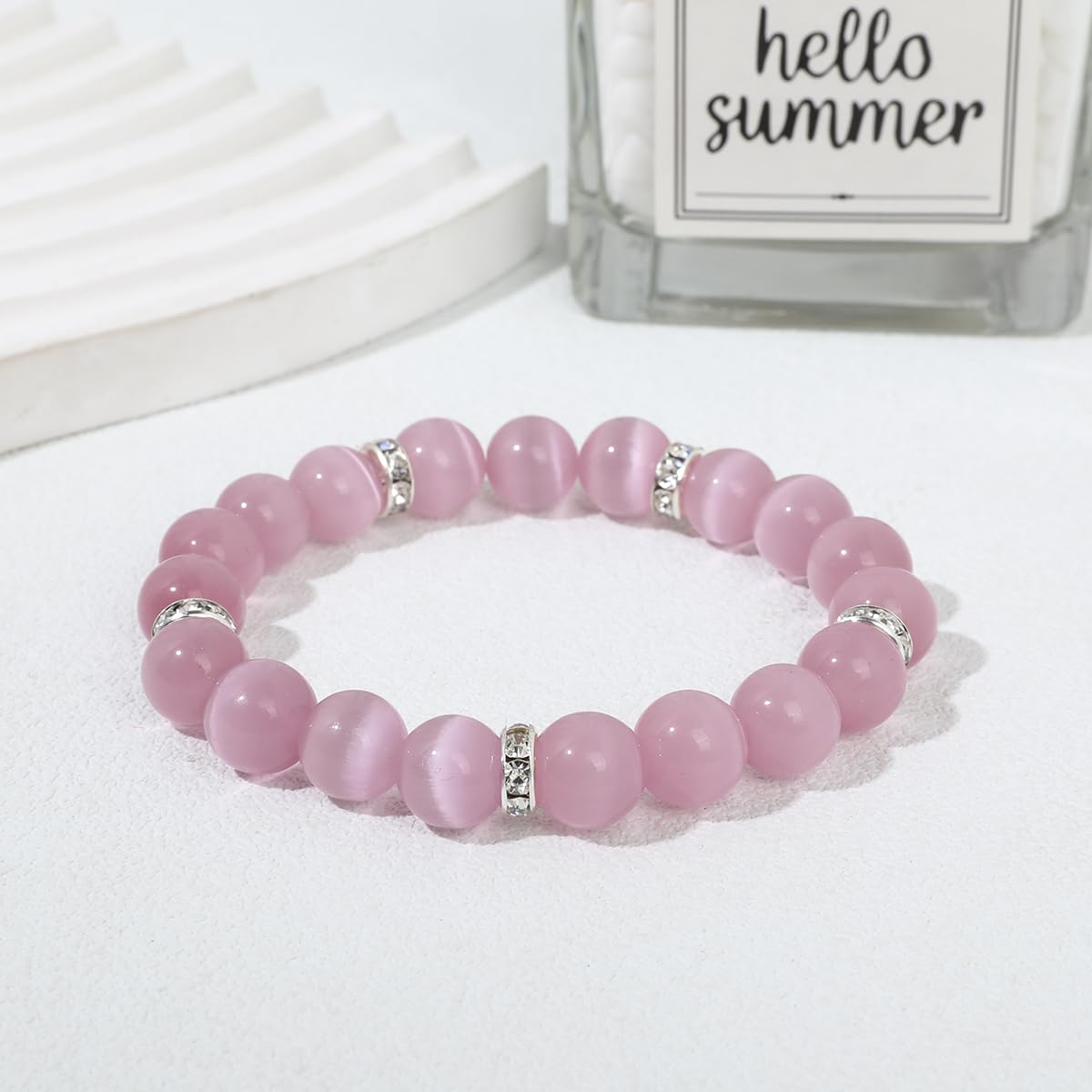 Healing Bracelet For Women Anxiety Crystal Bracelet Chakra Beaded Bracelets Rose Quartz Crystals And Healing Stones Jewelry Yoga Bead Bracelet Calming Stretch Bracelet Stress Relief Gifts For Women
