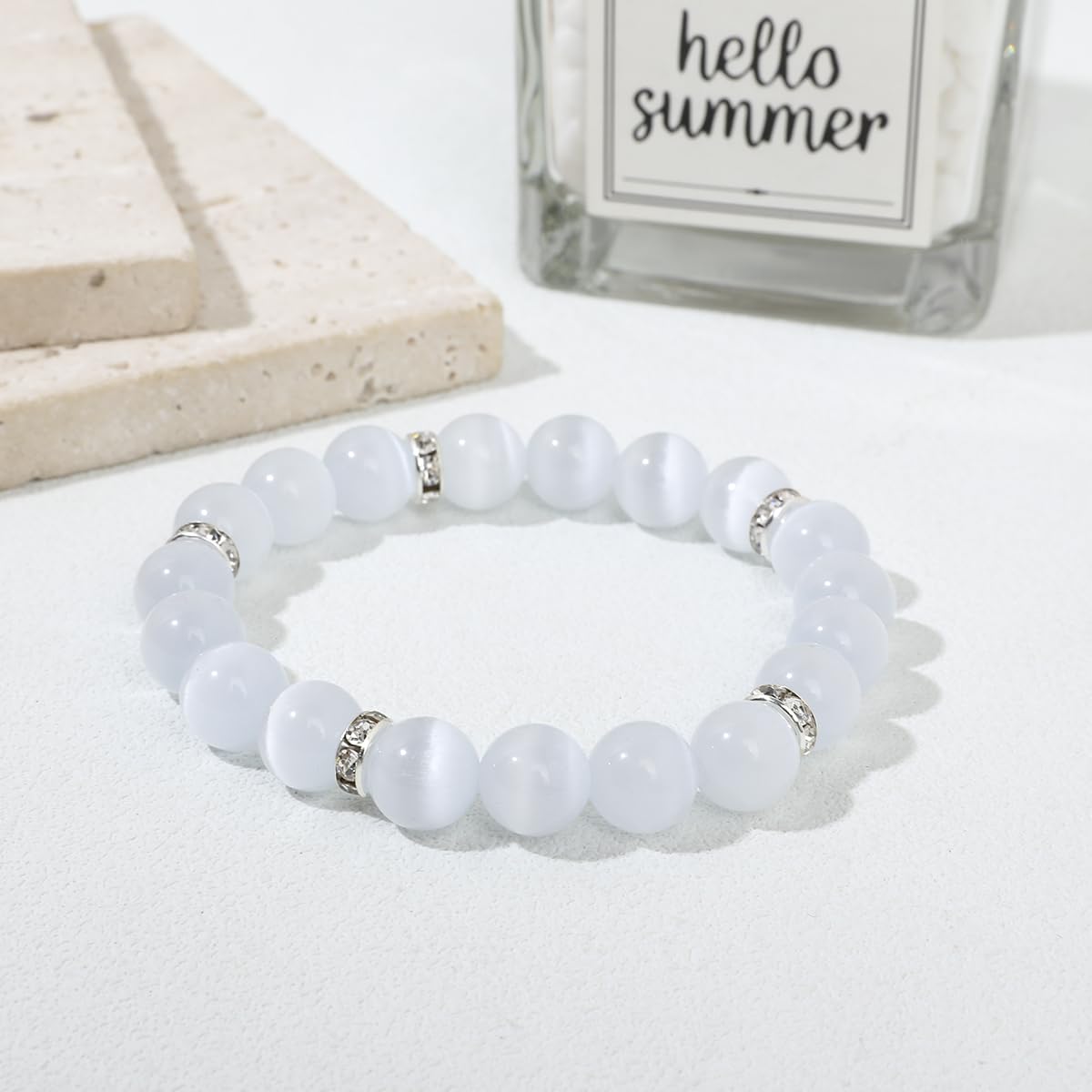 Healing Bracelet For Women Anxiety Crystal Bracelet Chakra Beaded Bracelets Rose Quartz Crystals And Healing Stones Jewelry Yoga Bead Bracelet Calming Stretch Bracelet Stress Relief Gifts For Women
