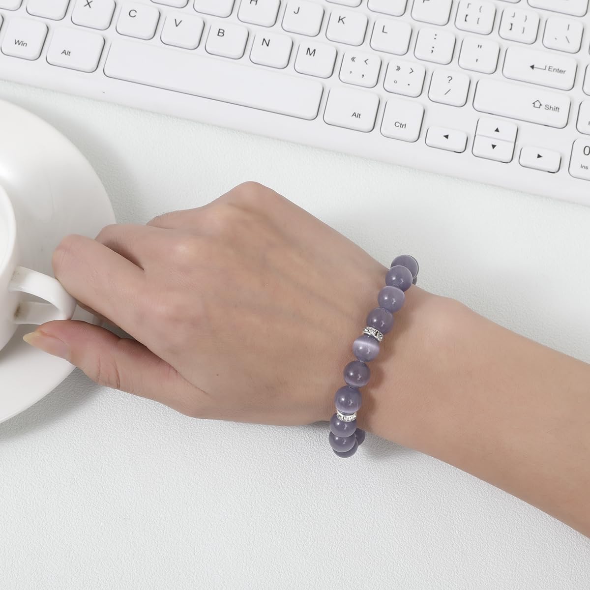 Healing Bracelet For Women Anxiety Crystal Bracelet Chakra Beaded Bracelets Rose Quartz Crystals And Healing Stones Jewelry Yoga Bead Bracelet Calming Stretch Bracelet Stress Relief Gifts For Women
