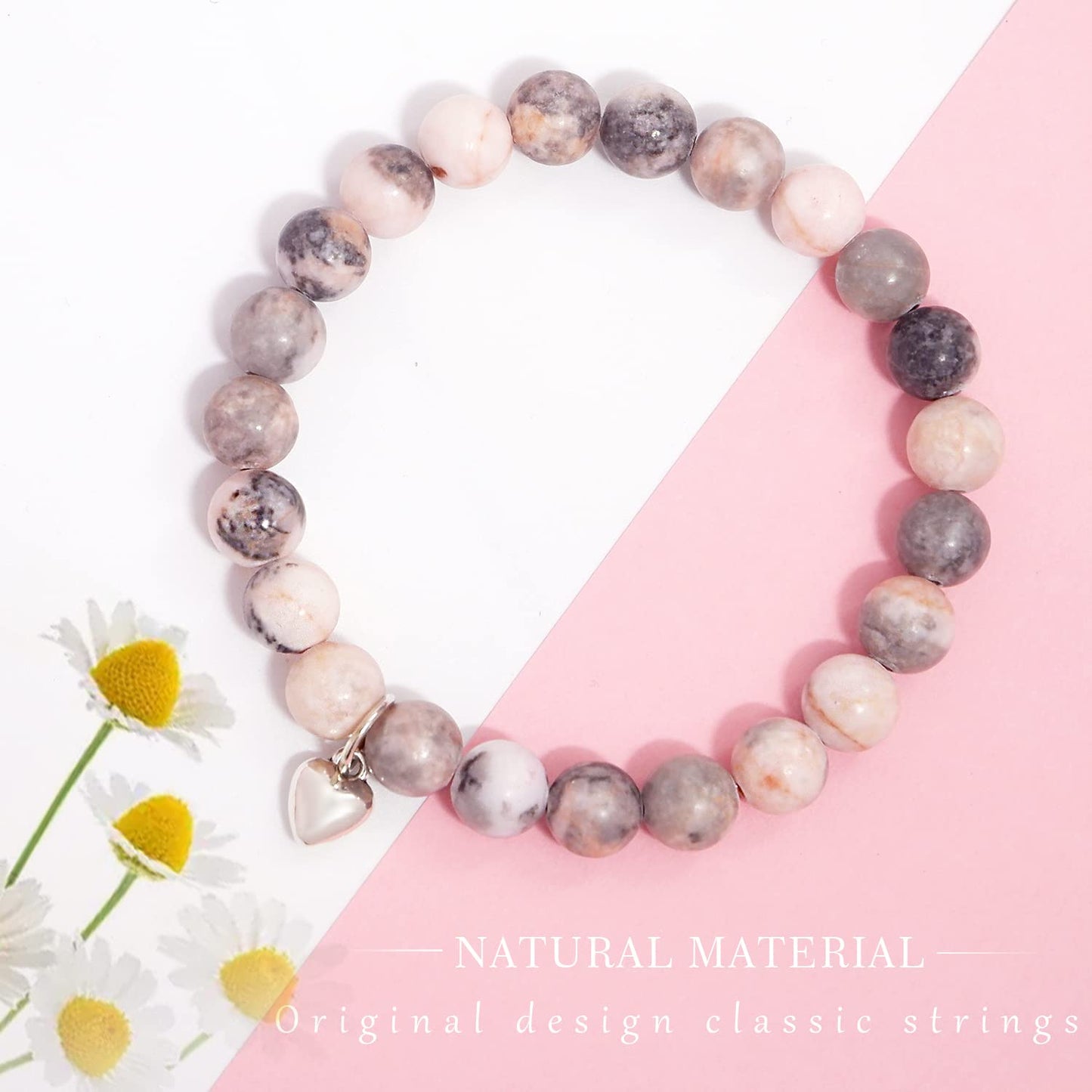 Get Well Soon Gifts for Women,Natural Stone Healing Bracelet, Inspirational Gifts for Women Teen Girls