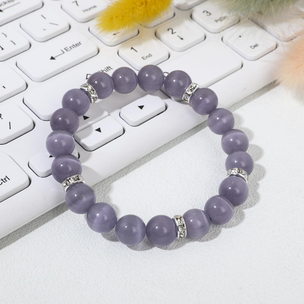 Healing Bracelet For Women Anxiety Crystal Bracelet Chakra Beaded Bracelets Rose Quartz Crystals And Healing Stones Jewelry Yoga Bead Bracelet Calming Stretch Bracelet Stress Relief Gifts For Women