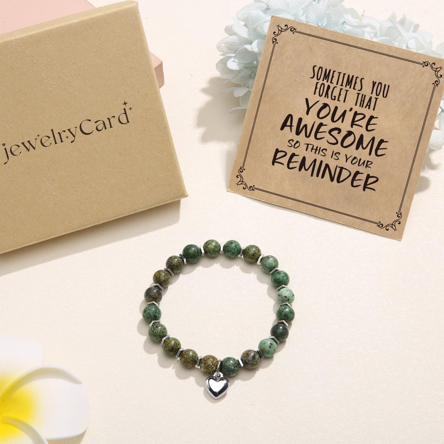 Jewelry&Card Christmas Gifts for Women Teen Girls, Sometimes You Forget You're Awesome Bracelets, Inspirational Christmas Gifts for Mom, Daughter, Sister, Best Friends on Christmas Birthday