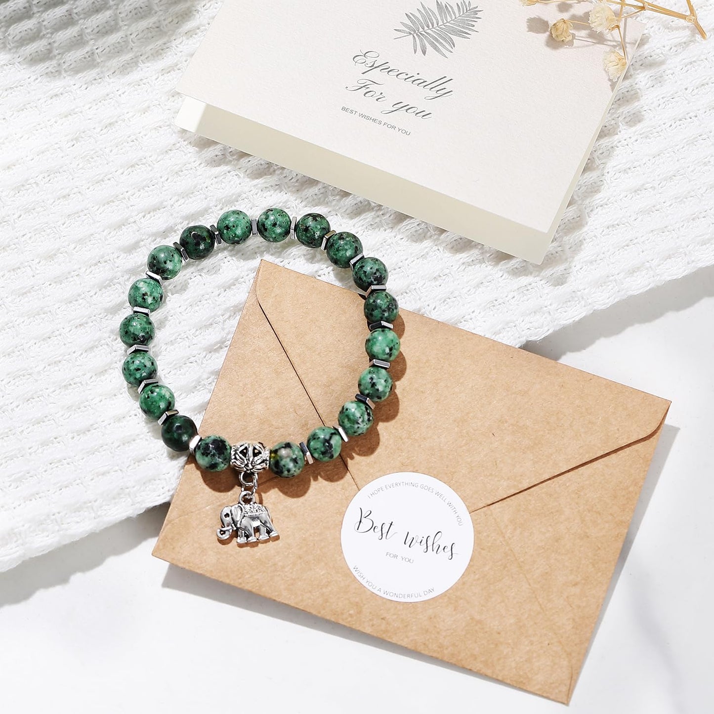 Get Well Soon Gifts for Women,Natural Stone Healing Bracelet, Inspirational Gifts for Women Teen Girls