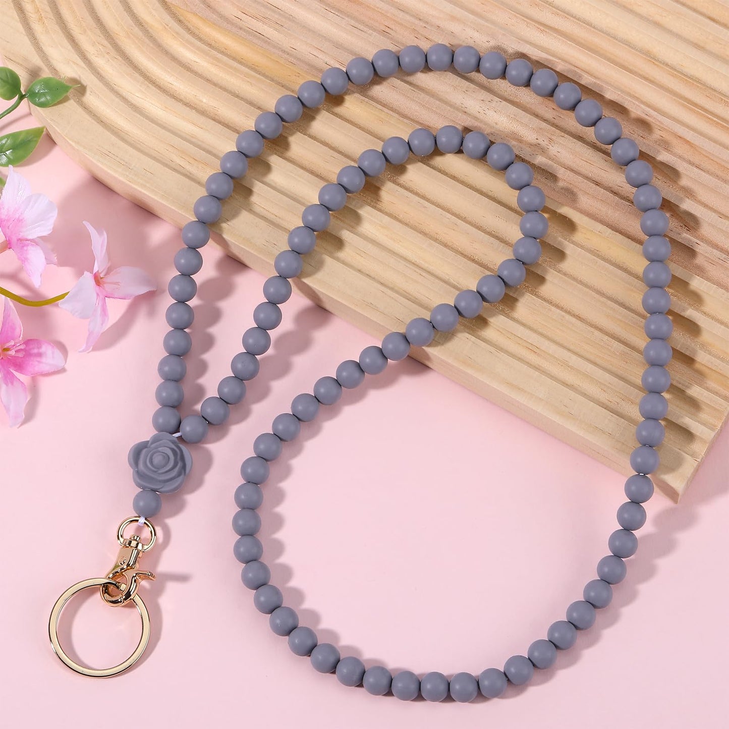 Ornaland Lanyards for id Badges Lanyards for Keys Teacher Lanyard Badge Lanyard Beaded Lanyard for Teacher Nurse Gift