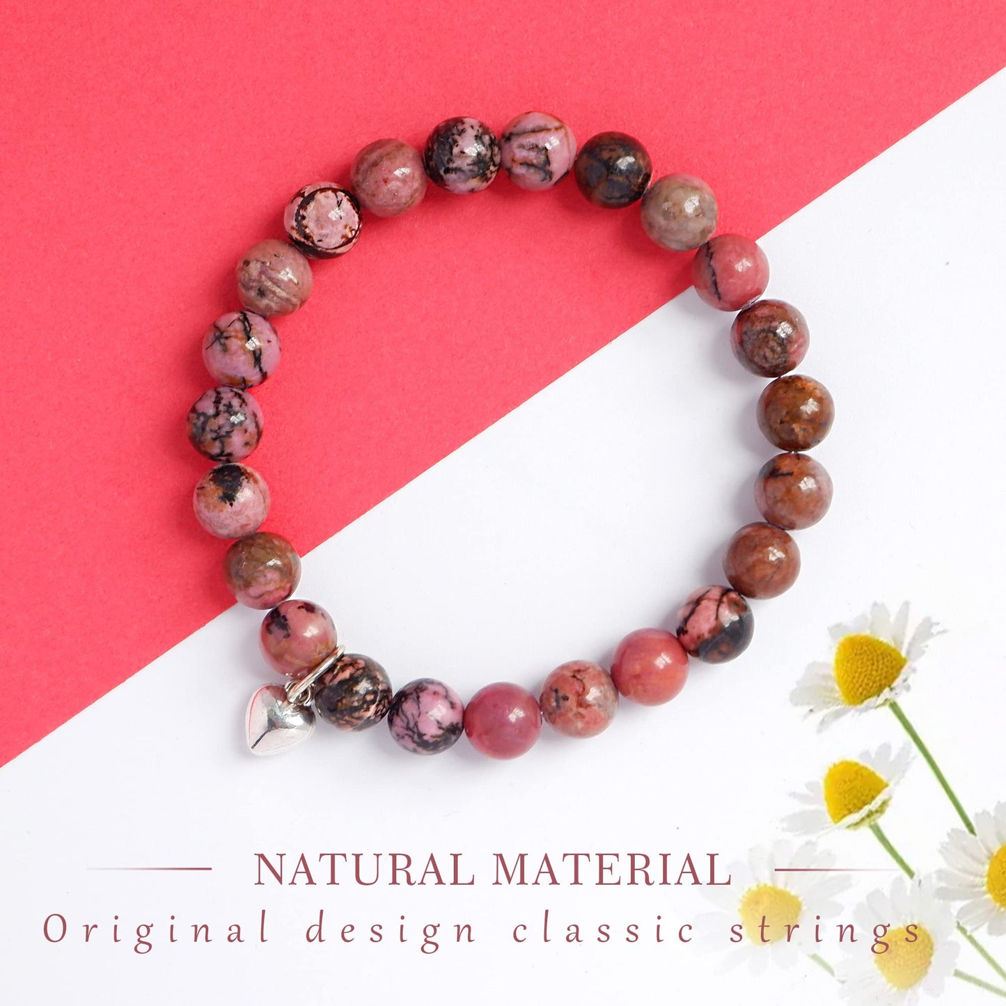 Get Well Soon Gifts for Women,Natural Stone Healing Bracelet, Inspirational Gifts for Women Teen Girls