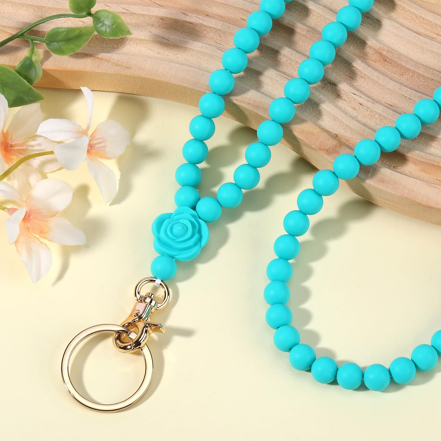 Ornaland Lanyards for id Badges Lanyards for Keys Teacher Lanyard Badge Lanyard Beaded Lanyard for Teacher Nurse Gift