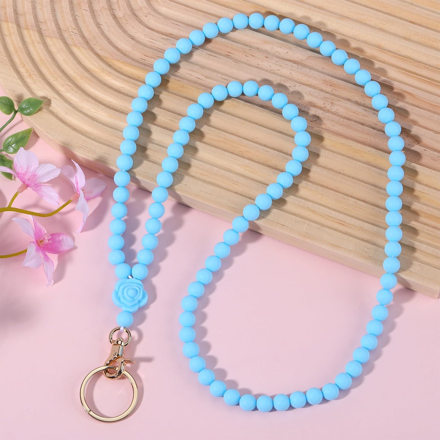 Ornaland Lanyards for id Badges Lanyards for Keys Teacher Lanyard Badge Lanyard Beaded Lanyard for Teacher Nurse Gift