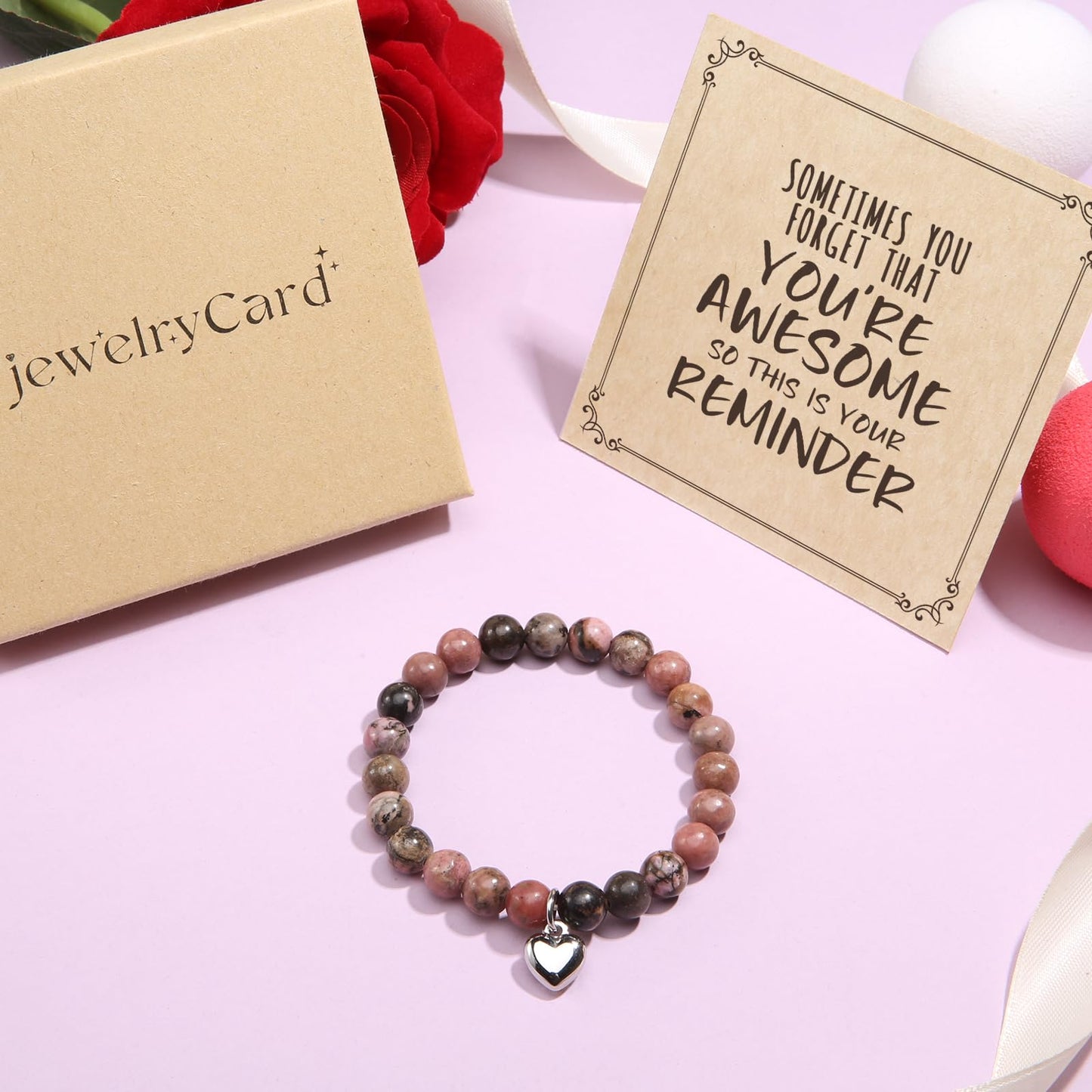 Jewelry&Card Christmas Gifts for Women Teen Girls, Sometimes You Forget You're Awesome Bracelets, Inspirational Christmas Gifts for Mom, Daughter, Sister, Best Friends on Christmas Birthday