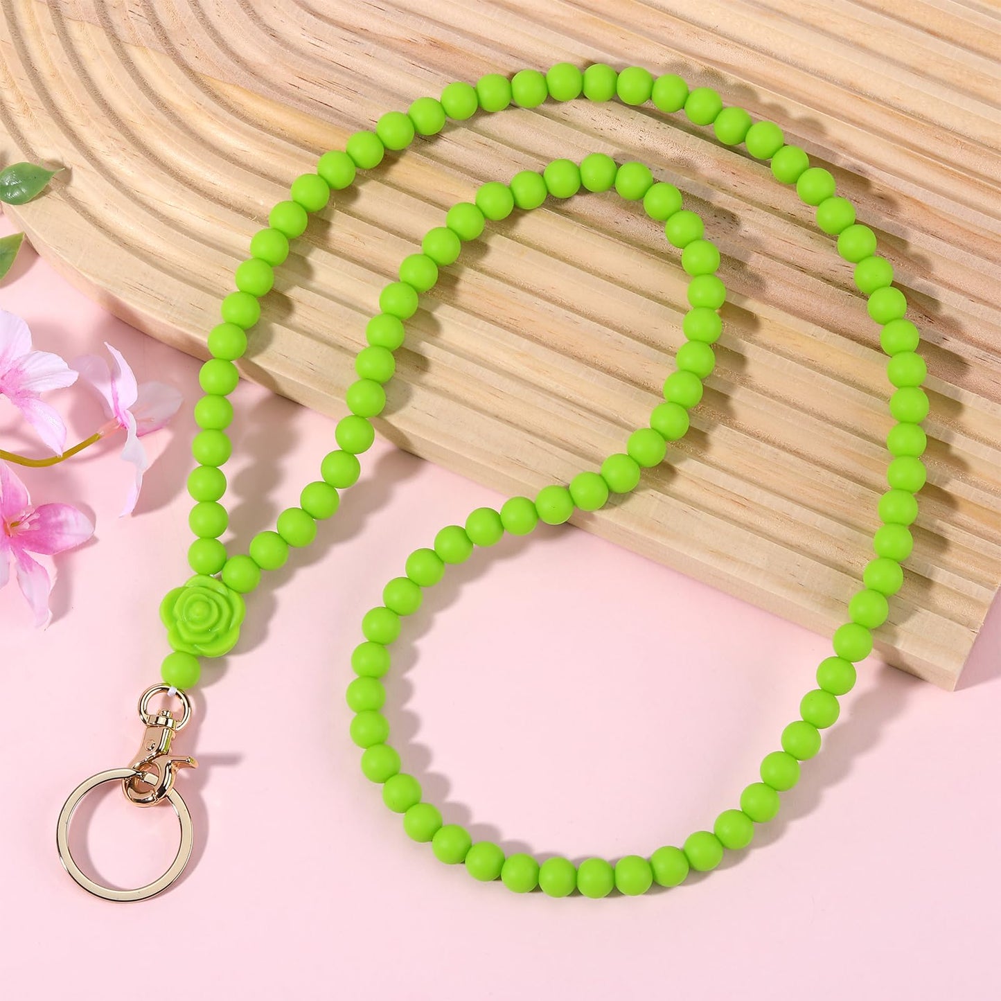 Ornaland Lanyards for id Badges Lanyards for Keys Teacher Lanyard Badge Lanyard Beaded Lanyard for Teacher Nurse Gift