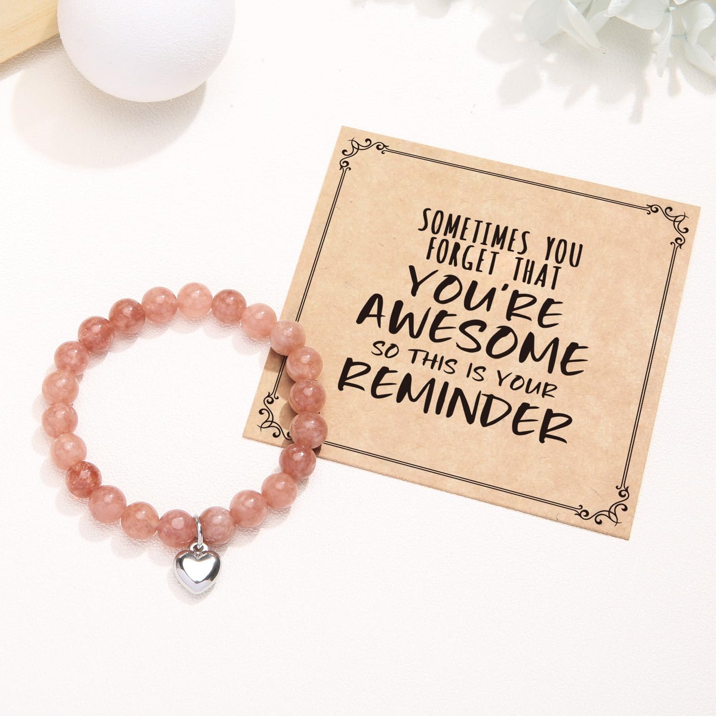 Jewelry&Card Christmas Gifts for Women Teen Girls, Sometimes You Forget You're Awesome Bracelets, Inspirational Christmas Gifts for Mom, Daughter, Sister, Best Friends on Christmas Birthday
