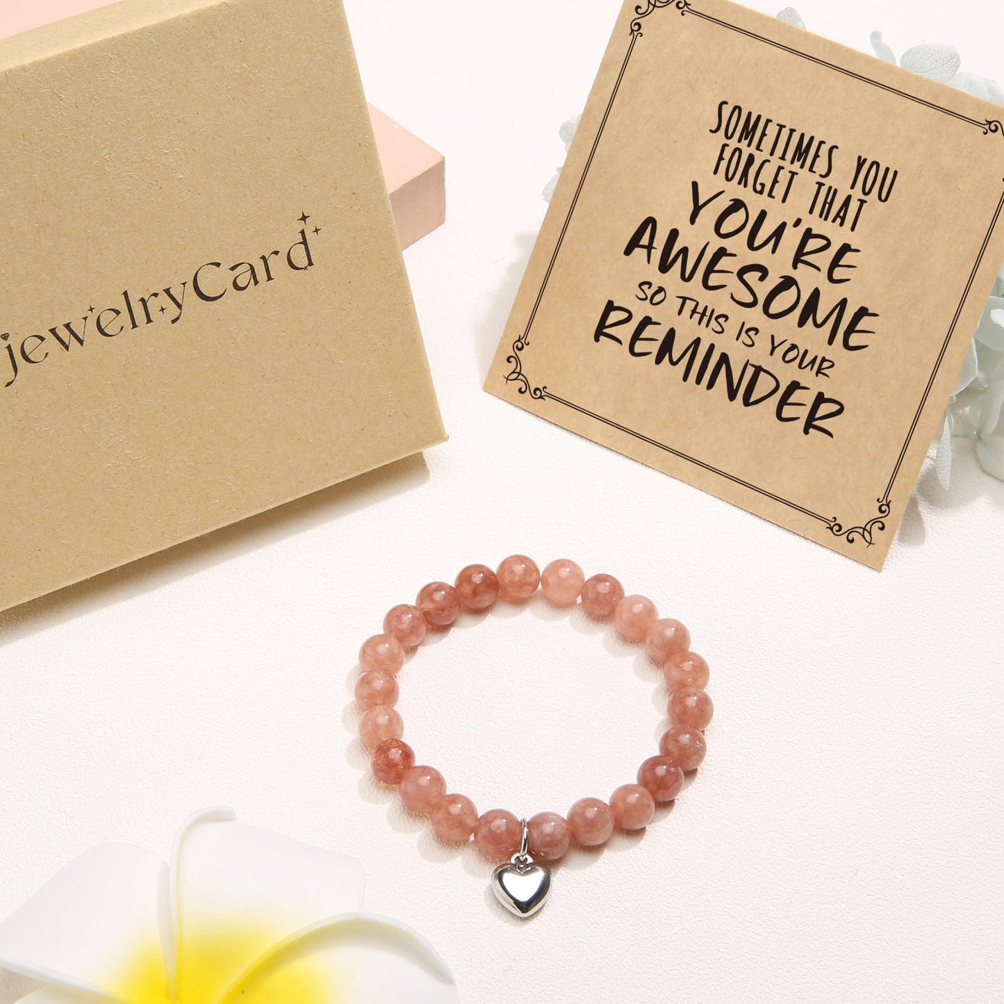 Jewelry&Card Christmas Gifts for Women Teen Girls, Sometimes You Forget You're Awesome Bracelets, Inspirational Christmas Gifts for Mom, Daughter, Sister, Best Friends on Christmas Birthday
