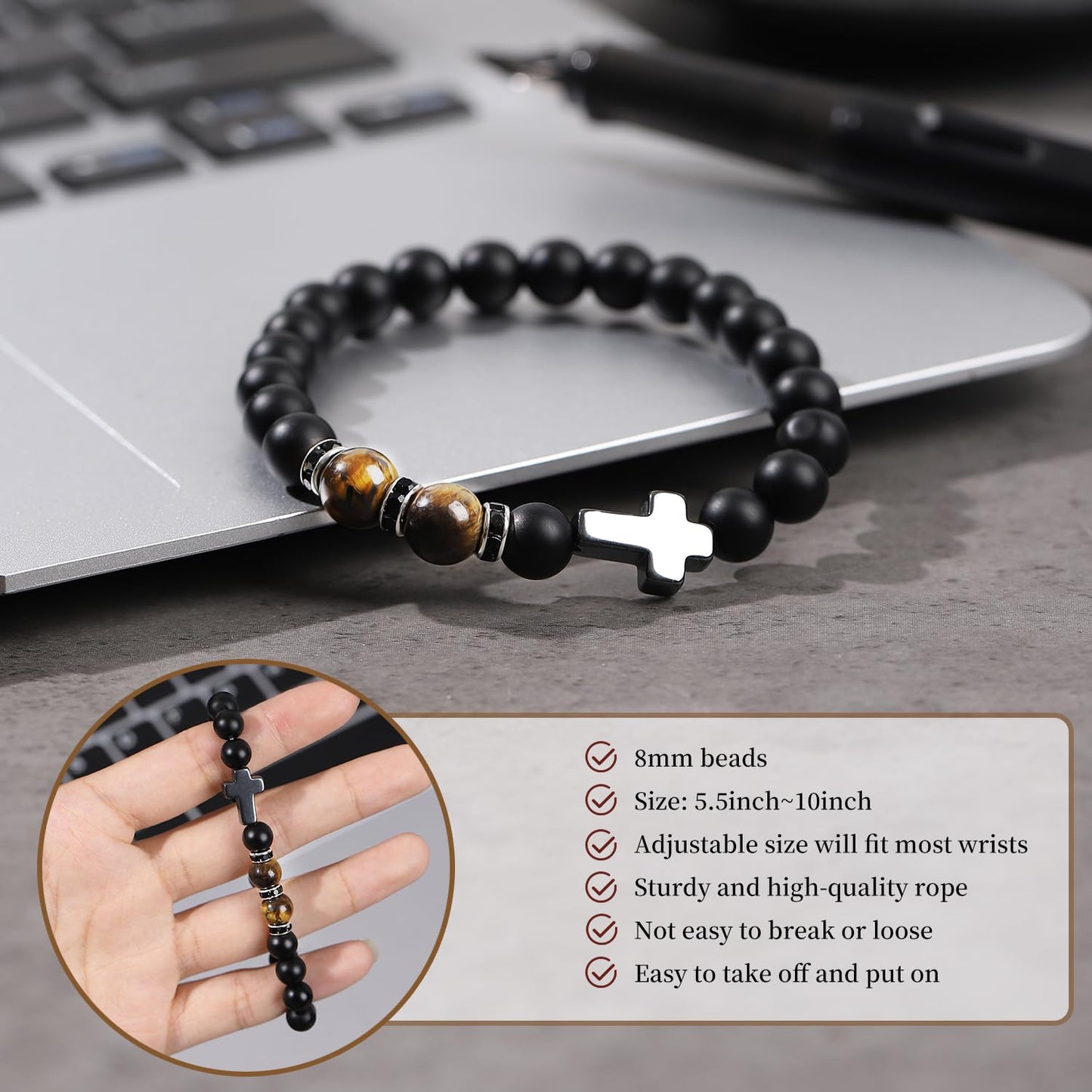 Get Well Soon Gifts for Women,Natural Stone Healing Bracelet, Inspirational Gifts for Women Teen Girls