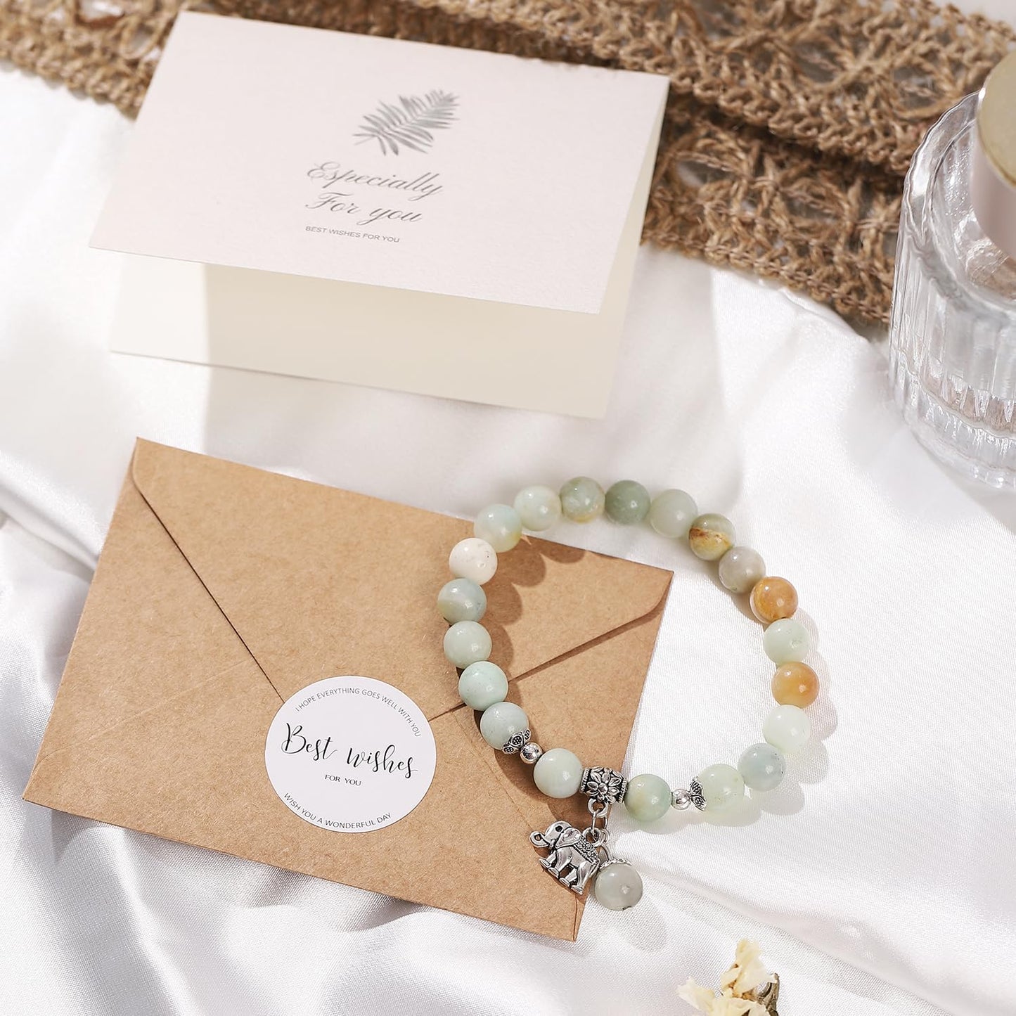 Get Well Soon Gifts for Women,Natural Stone Healing Bracelet, Inspirational Gifts for Women Teen Girls