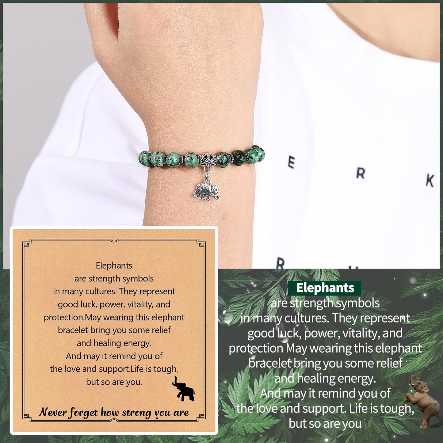 Get Well Soon Gifts for Women,Natural Stone Healing Bracelet, Inspirational Gifts for Women Teen Girls