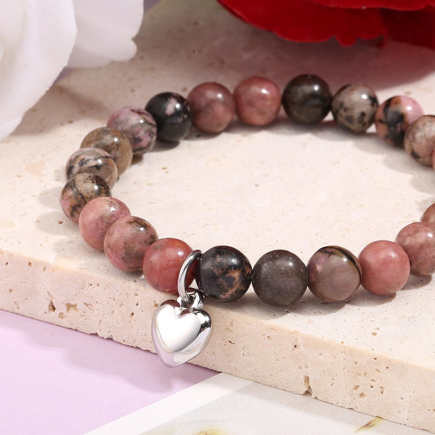 jewelrycard 13-60 Birthday Gifts for Women Girls, Natural Stone Bracelet for Women, 13 16 21 40 50 Year old Gifts for Daughter Mom Gradma