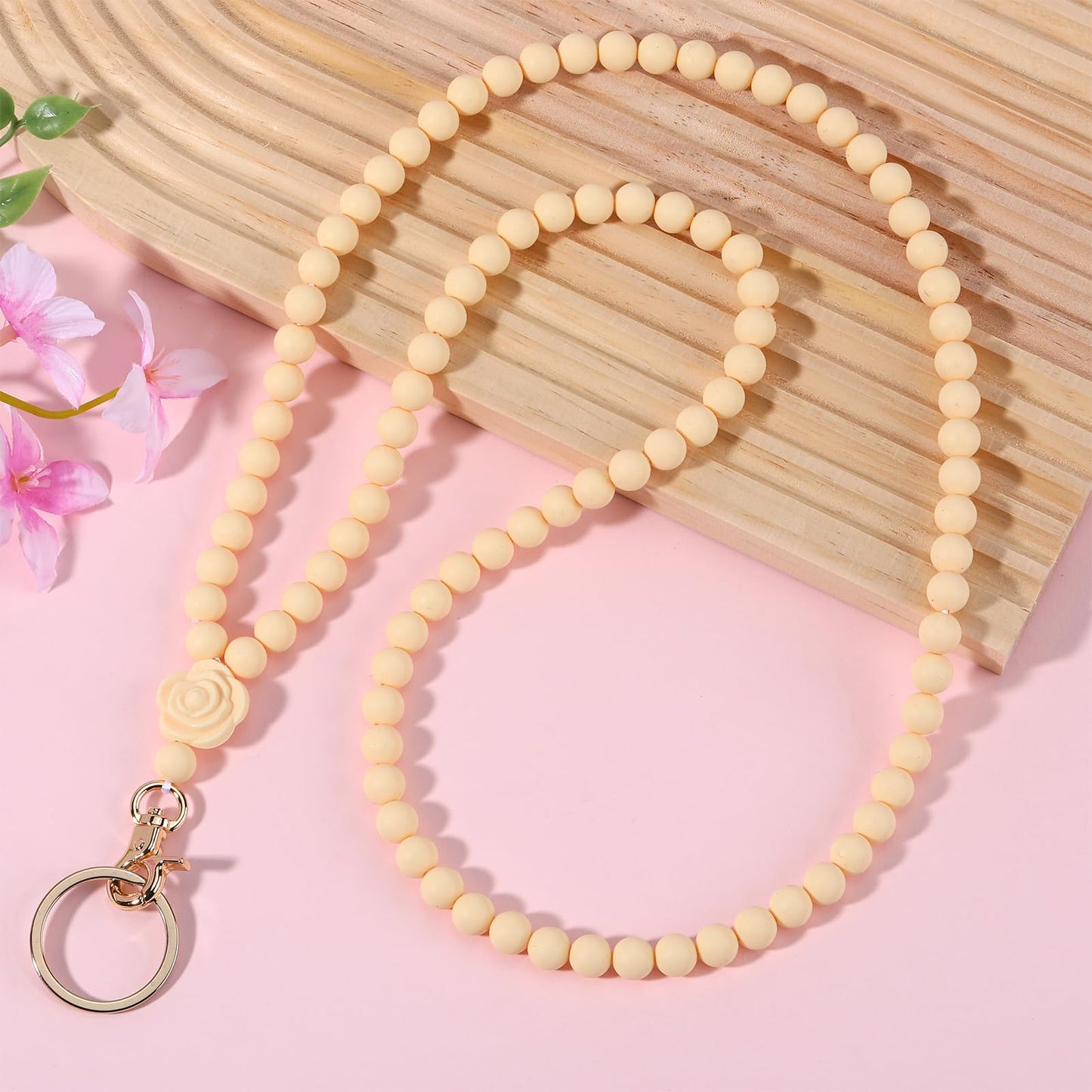 Ornaland Lanyards for id Badges Lanyards for Keys Teacher Lanyard Badge Lanyard Beaded Lanyard for Teacher Nurse Gift
