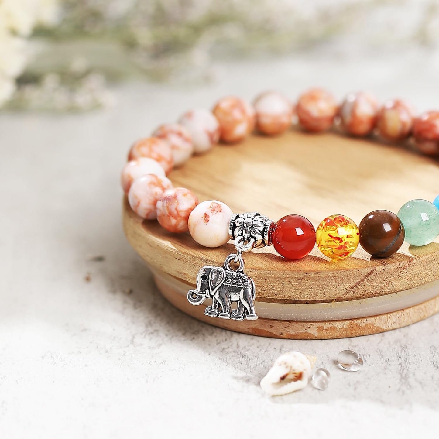 Get Well Soon Gifts for Women,Natural Stone Healing Bracelet, Inspirational Gifts for Women Teen Girls