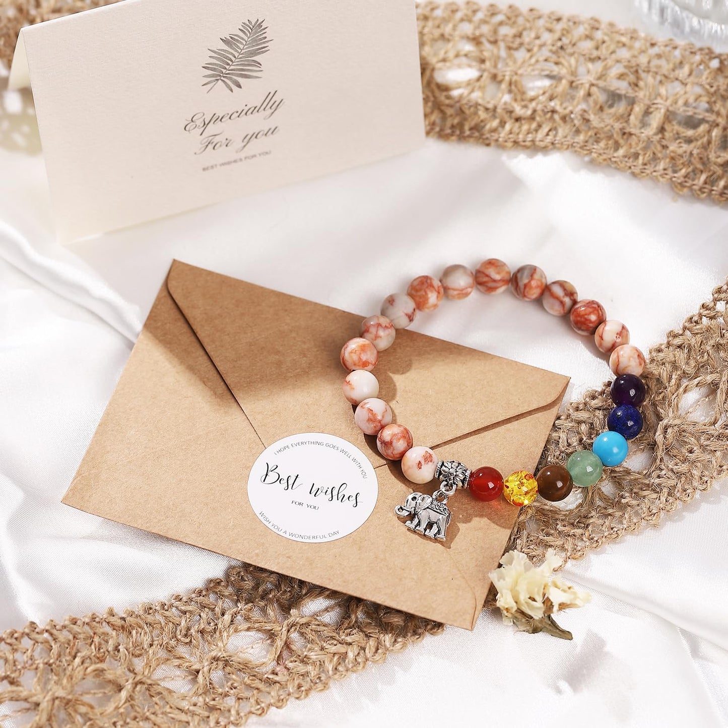 Get Well Soon Gifts for Women,Natural Stone Healing Bracelet, Inspirational Gifts for Women Teen Girls