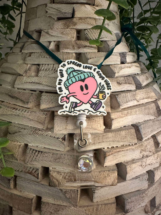 Holiday Winter retractable Badge Reel