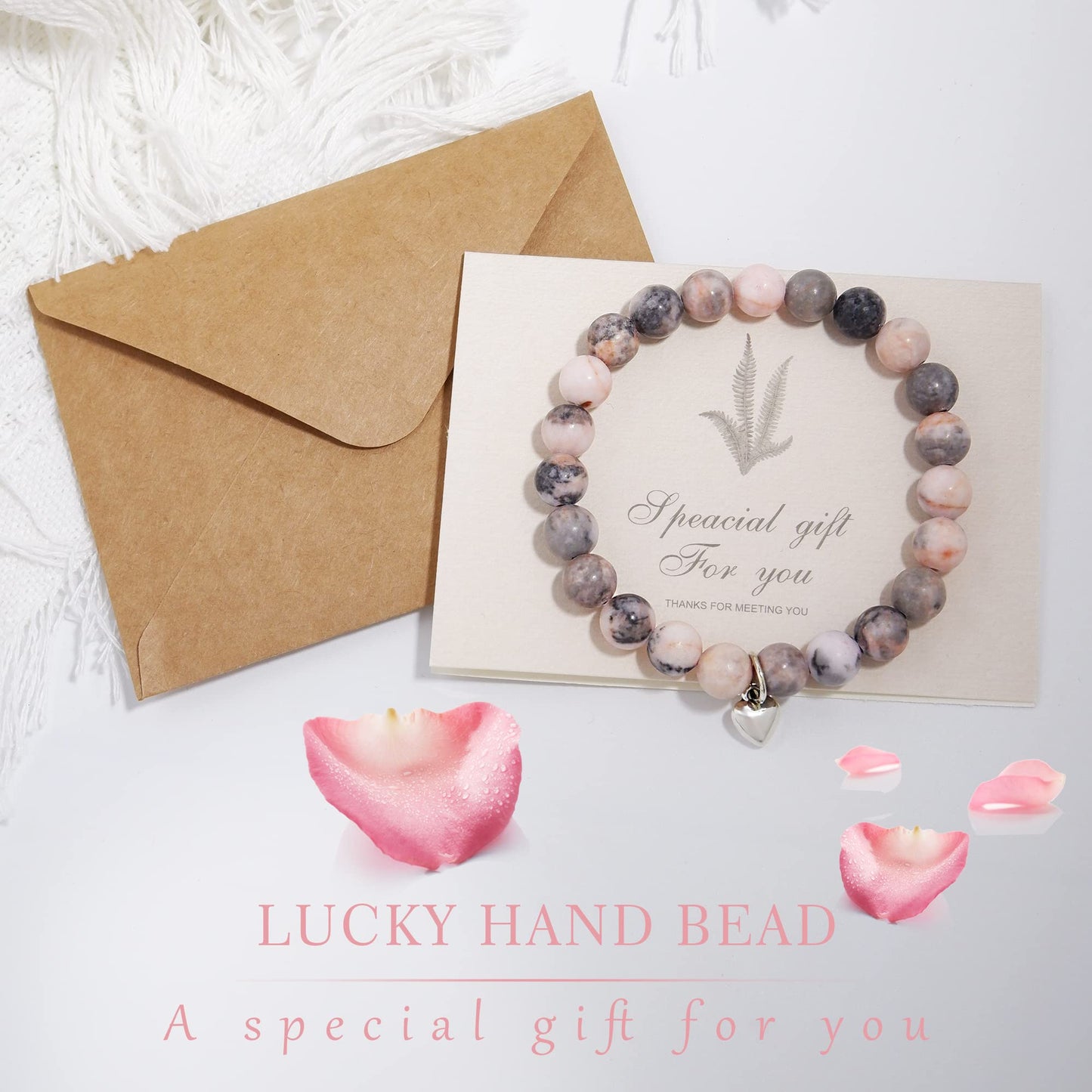 Get Well Soon Gifts for Women,Natural Stone Healing Bracelet, Inspirational Gifts for Women Teen Girls