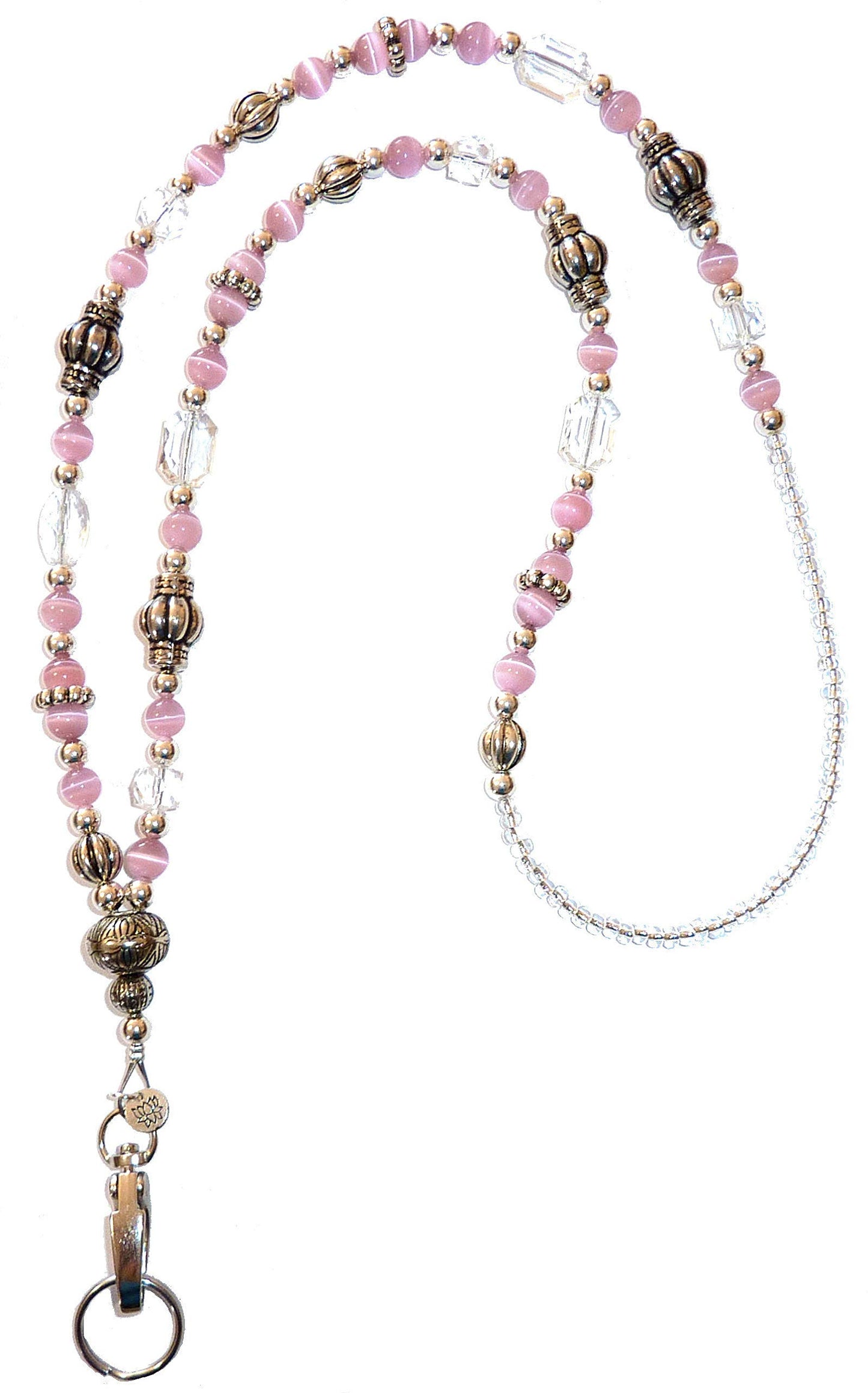 Women's Lanyard Strong Beaded Made in USA ID Badge Card Holder Teacher Nurse Cruise Keys Keychain Phone