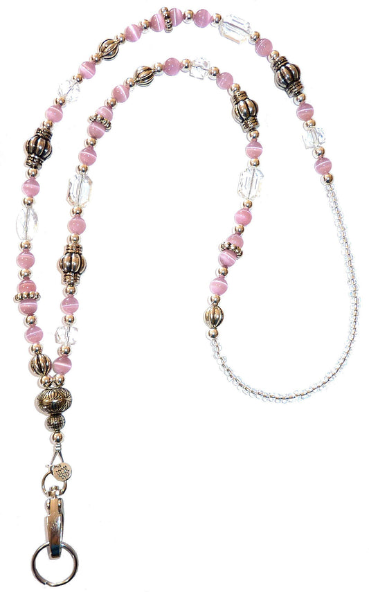 Women's Lanyard Strong Beaded Made in USA ID Badge Card Holder Teacher Nurse Cruise Keys Keychain Phone