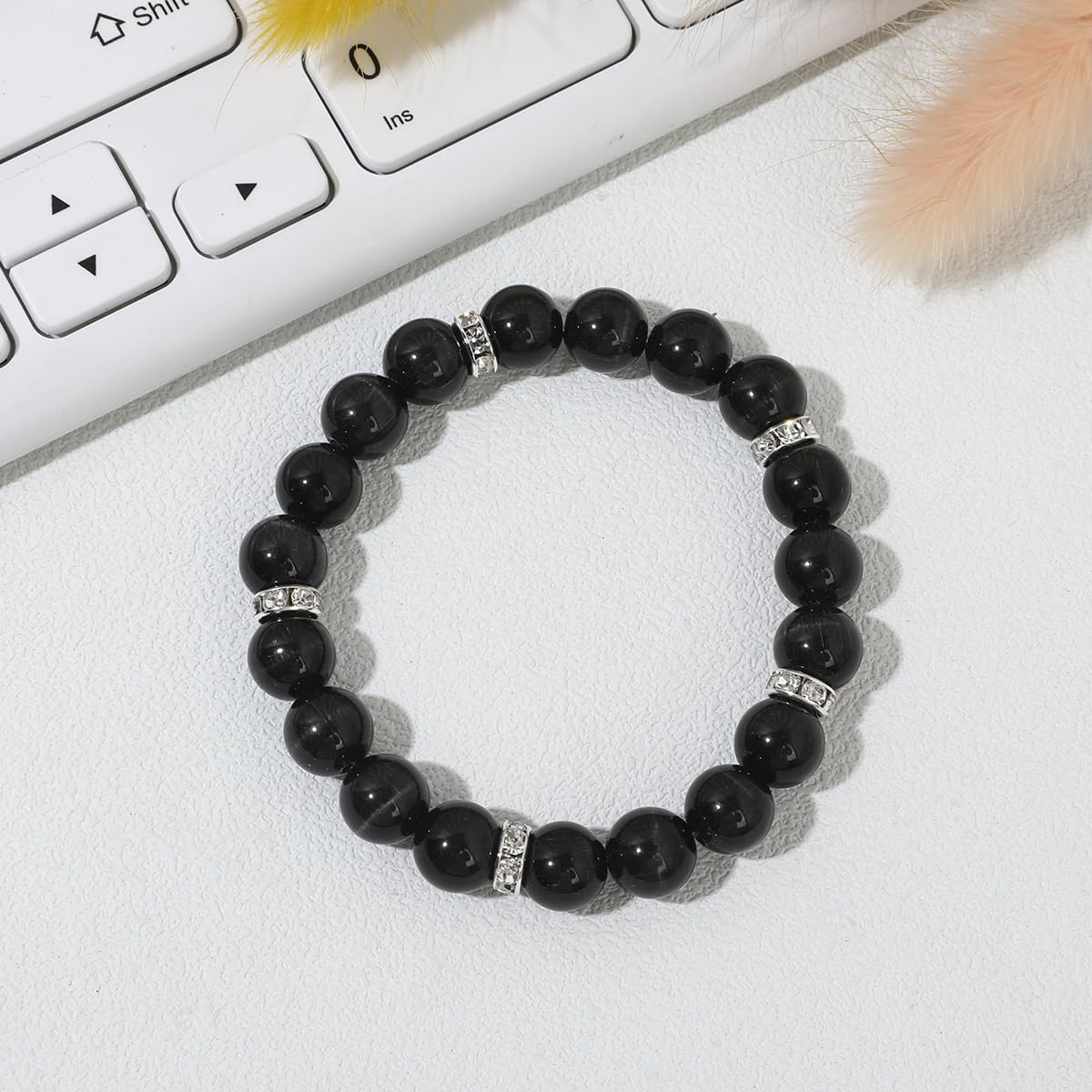 Healing Bracelet For Women Anxiety Crystal Bracelet Chakra Beaded Bracelets Rose Quartz Crystals And Healing Stones Jewelry Yoga Bead Bracelet Calming Stretch Bracelet Stress Relief Gifts For Women