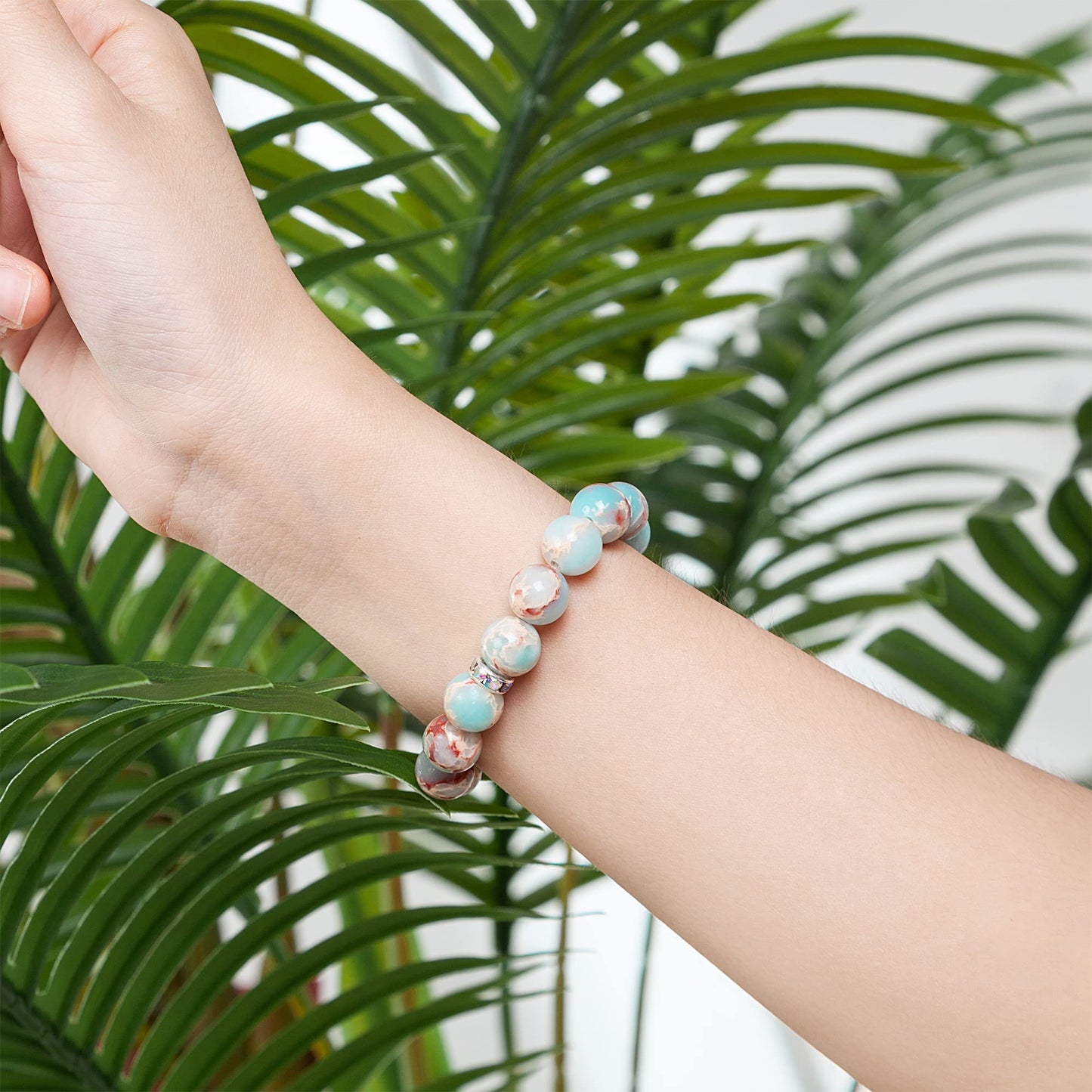Healing Bracelet For Women Anxiety Crystal Bracelet Chakra Beaded Bracelets Rose Quartz Crystals And Healing Stones Jewelry Yoga Bead Bracelet Calming Stretch Bracelet Stress Relief Gifts For Women
