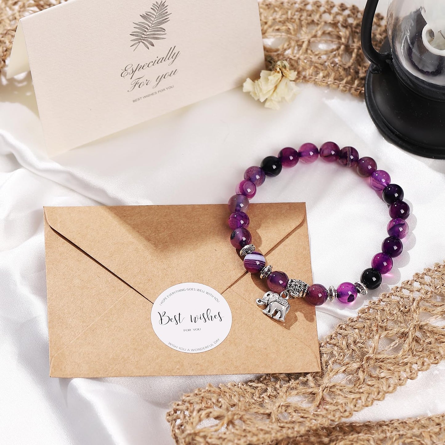 Get Well Soon Gifts for Women,Natural Stone Healing Bracelet, Inspirational Gifts for Women Teen Girls