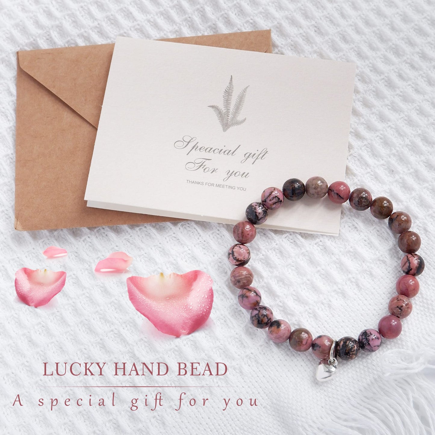 Get Well Soon Gifts for Women,Natural Stone Healing Bracelet, Inspirational Gifts for Women Teen Girls